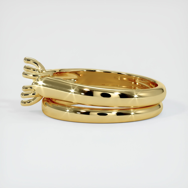 18K Yellow Gold Wedding Set Ring Setting