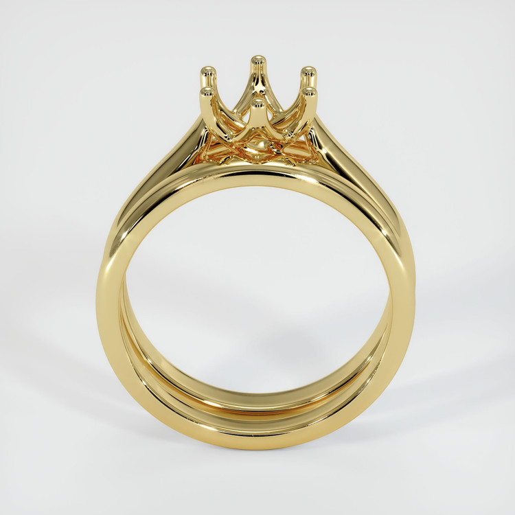 18K Yellow Gold Wedding Set Ring Setting