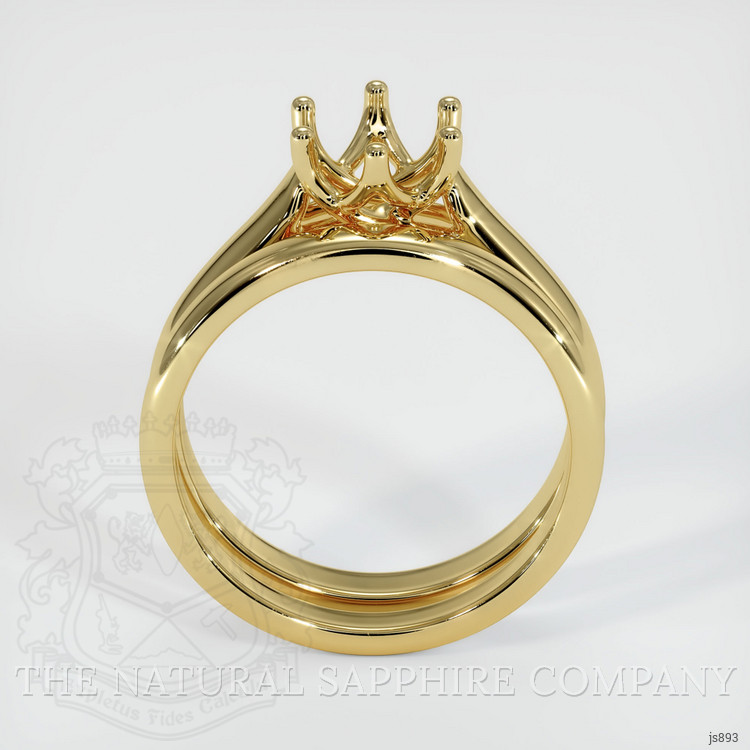 18K Yellow Gold Wedding Set Ring Setting