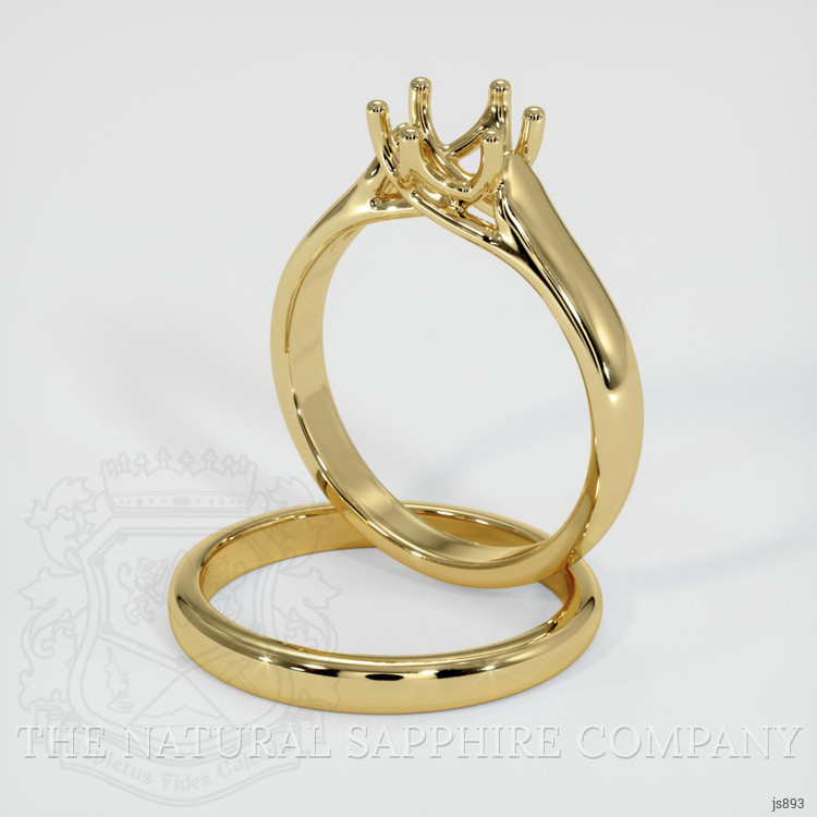 18K Yellow Gold Wedding Set Ring Setting