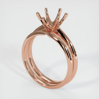 14K Rose Gold Wedding Set Ring Setting Video