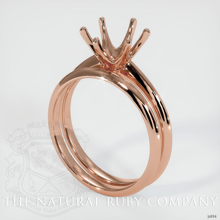 14K Rose Gold Wedding Set Ring Setting
