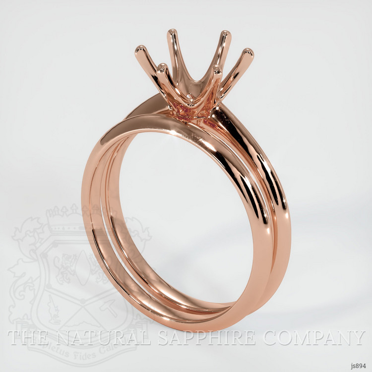 14K Rose Gold Wedding Set Ring Setting