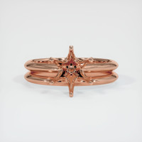 14K Rose Gold Wedding Set Ring Setting Image