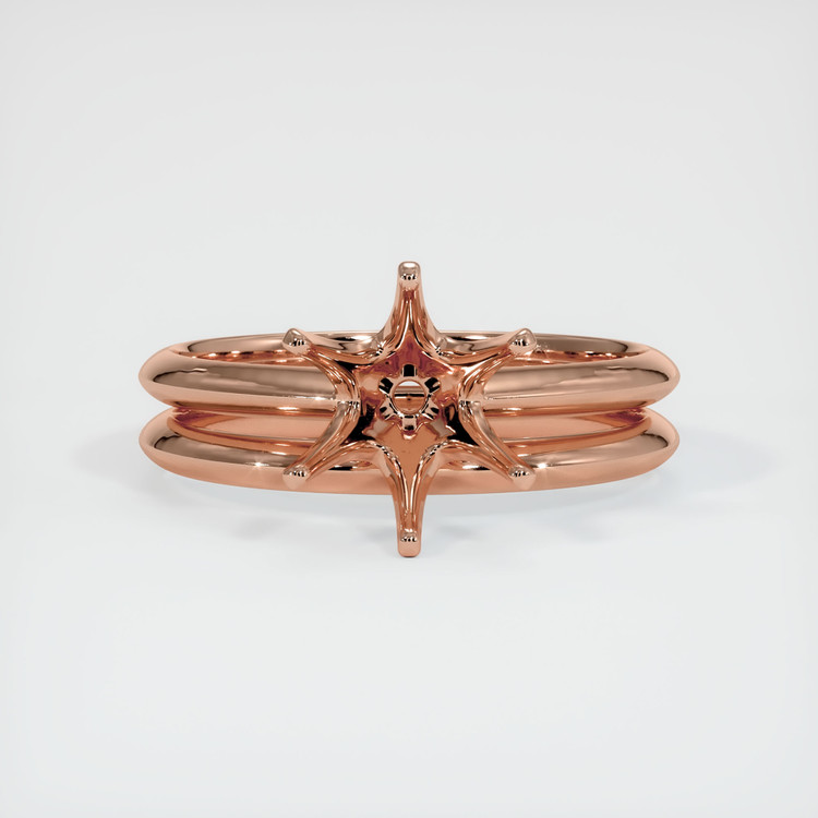 14K Rose Gold Wedding Set Ring Setting