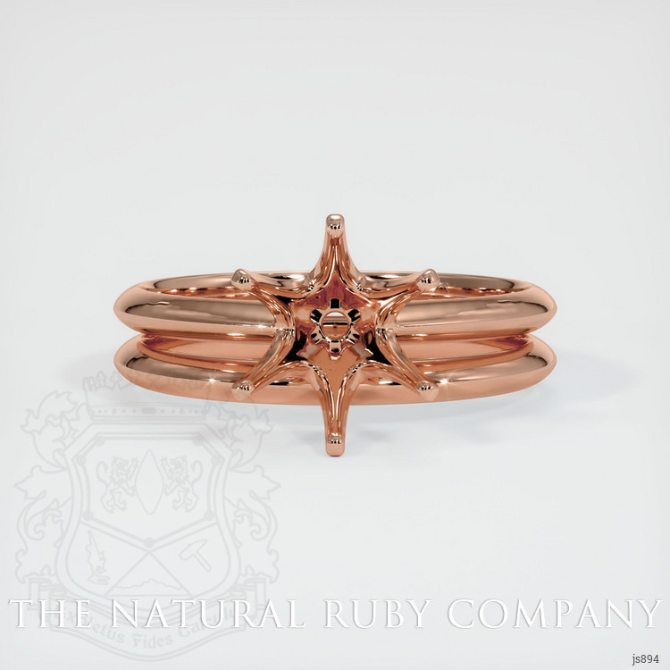 14K Rose Gold Wedding Set Ring Setting