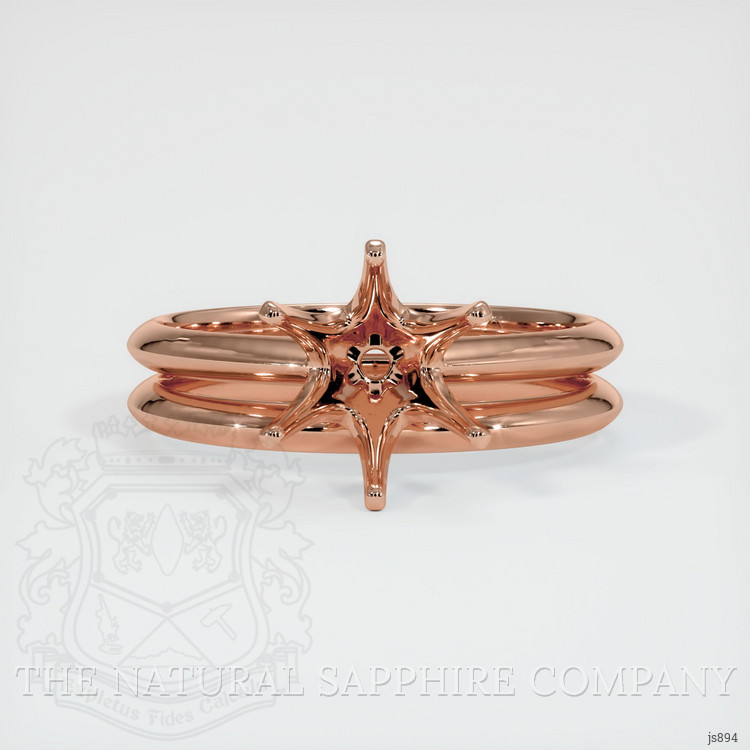14K Rose Gold Wedding Set Ring Setting