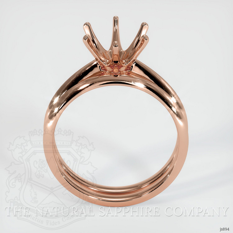 14K Rose Gold Wedding Set Ring Setting