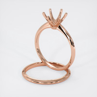 14K Rose Gold Wedding Set Ring Setting Image