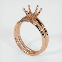 18K Rose Gold Wedding Set Ring Setting Video