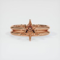 18K Rose Gold Wedding Set Ring Setting Image