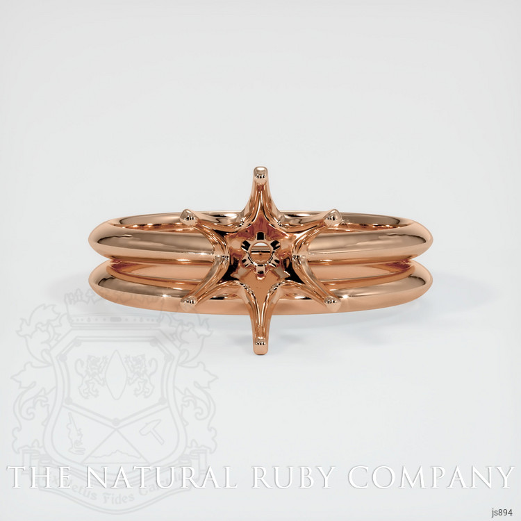 18K Rose Gold Wedding Set Ring Setting