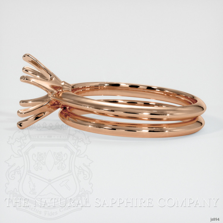 18K Rose Gold Wedding Set Ring Setting