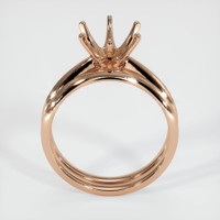 18K Rose Gold Wedding Set Ring Setting Image