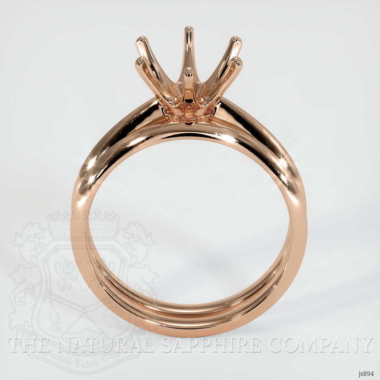 18K Rose Gold Wedding Set Ring Setting