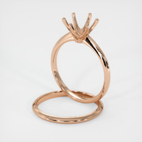 18K Rose Gold Wedding Set Ring Setting Image
