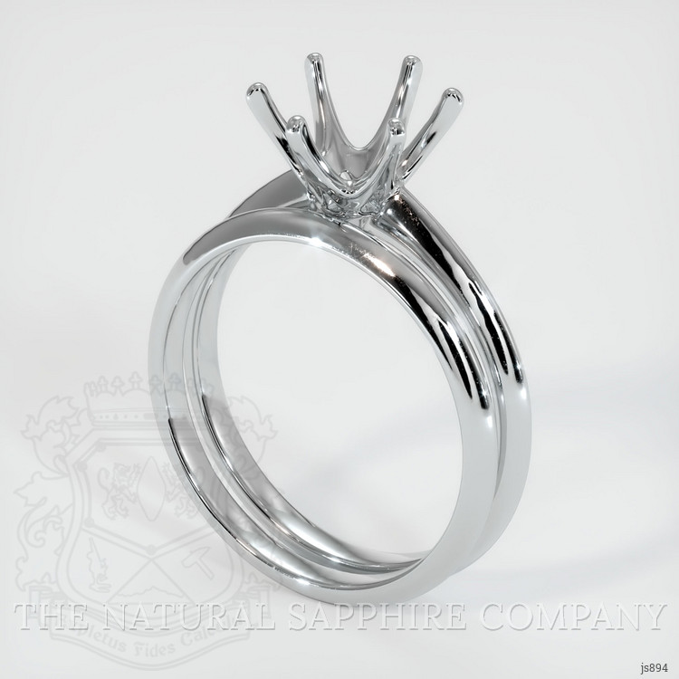 Silver Wedding Set Ring Setting