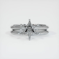 14K White Gold Wedding Set Ring Setting Image