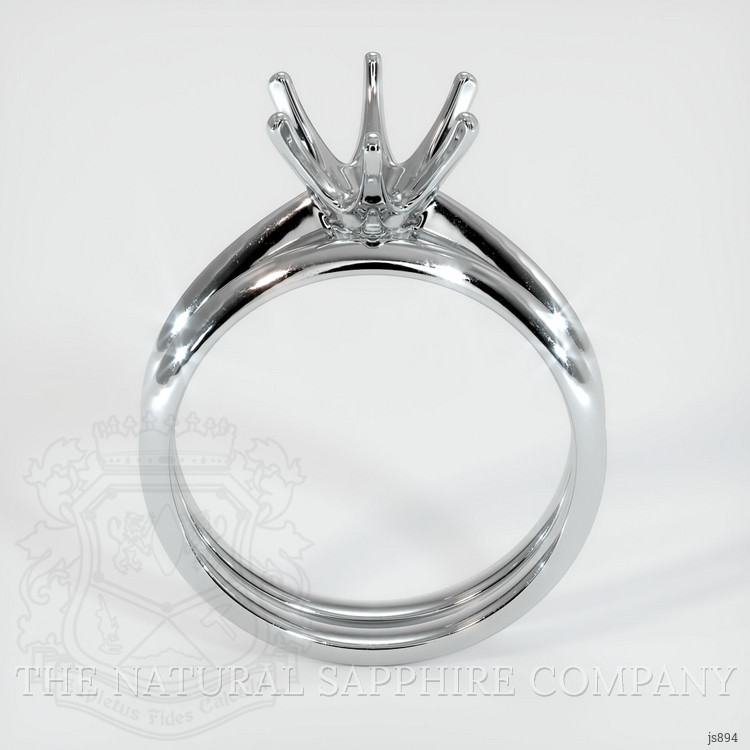 14K White Gold Wedding Set Ring Setting