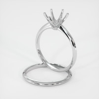 14K White Gold Wedding Set Ring Setting Image