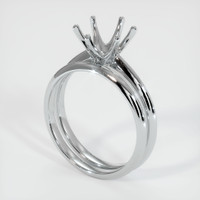 18K White Gold Wedding Set Ring Setting Video