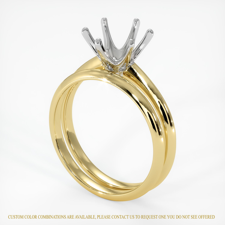 14K White & Yellow Wedding Set Ring Setting