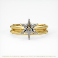 18K White & Yellow Wedding Set Ring Setting Image