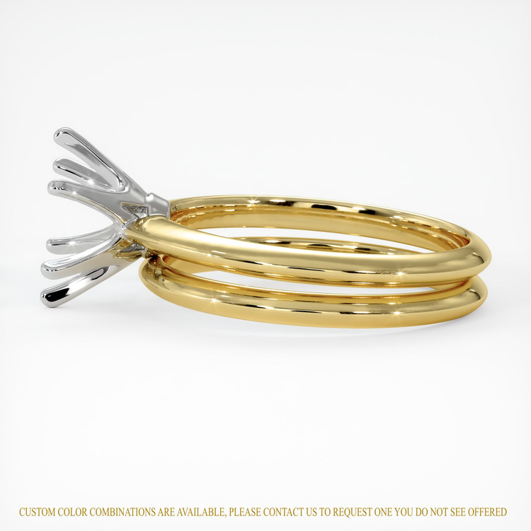 18K White & Yellow Wedding Set Ring Setting