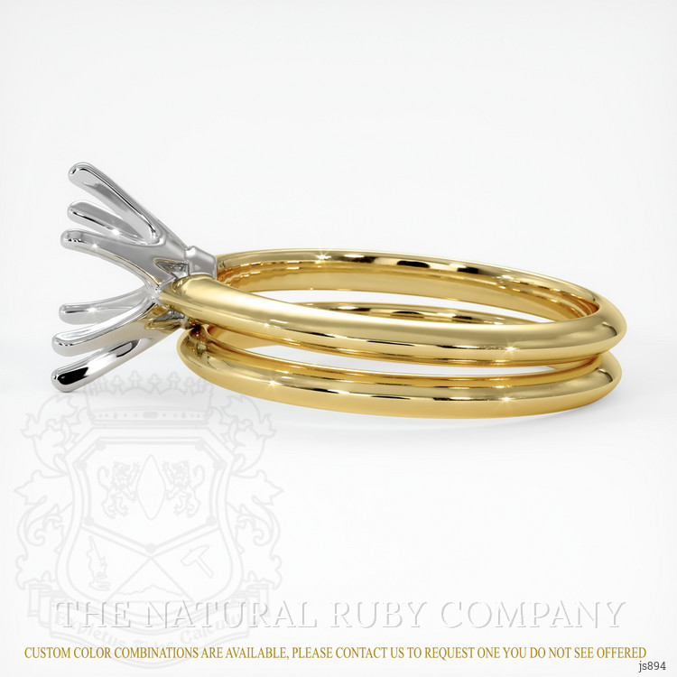 18K White & Yellow Wedding Set Ring Setting