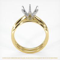 18K White & Yellow Wedding Set Ring Setting Image