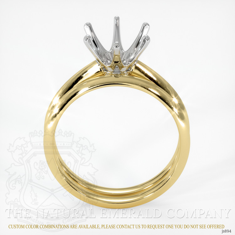 18K White & Yellow Wedding Set Ring Setting