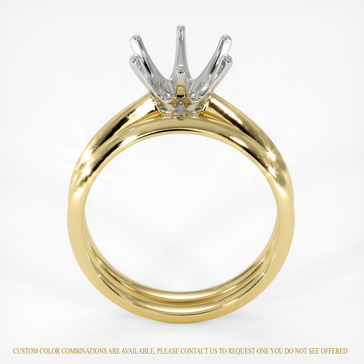 18K White & Yellow Wedding Set Ring Setting