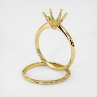 10K Yellow Gold Wedding Set Ring Setting Image