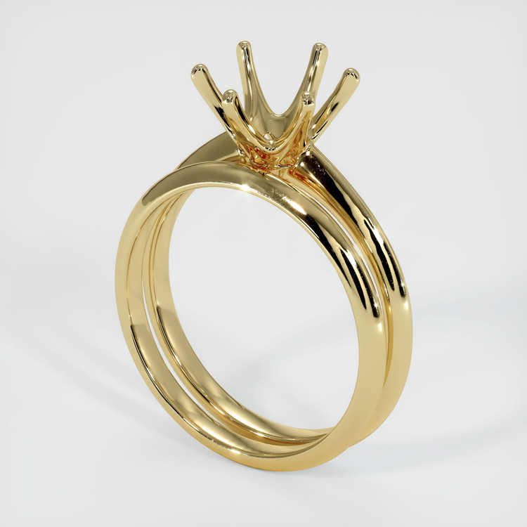 14K Yellow Gold Wedding Set Ring Setting