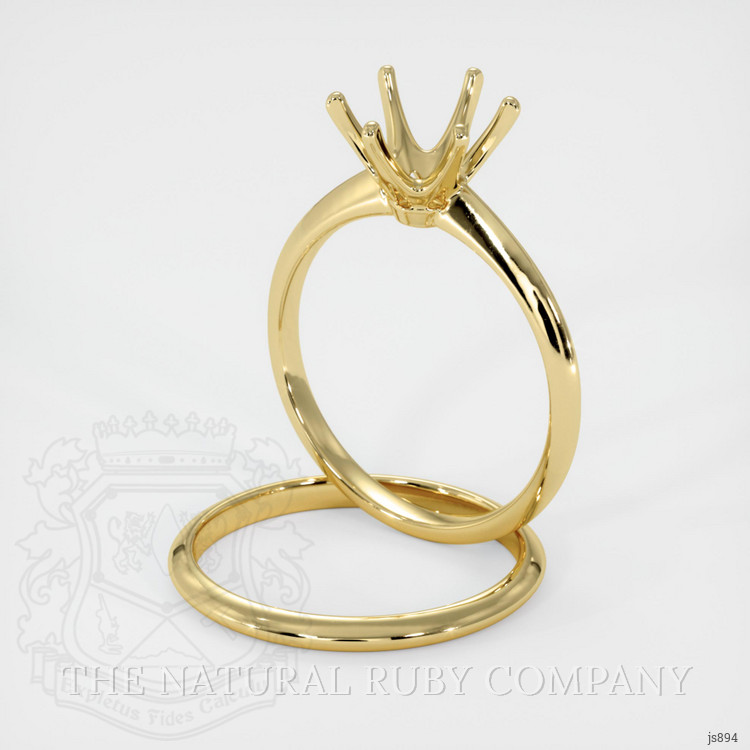 14K Yellow Gold Wedding Set Ring Setting