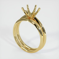 18K Yellow Gold Wedding Set Ring Setting Video