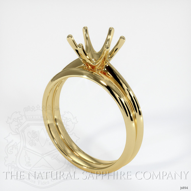 18K Yellow Gold Wedding Set Ring Setting