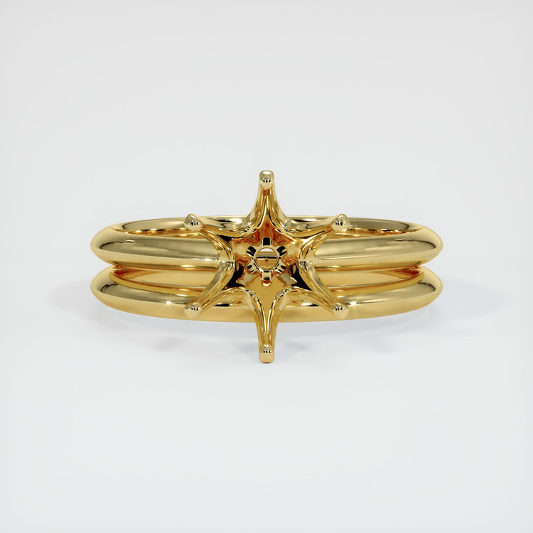 18K Yellow Gold Wedding Set Ring Setting