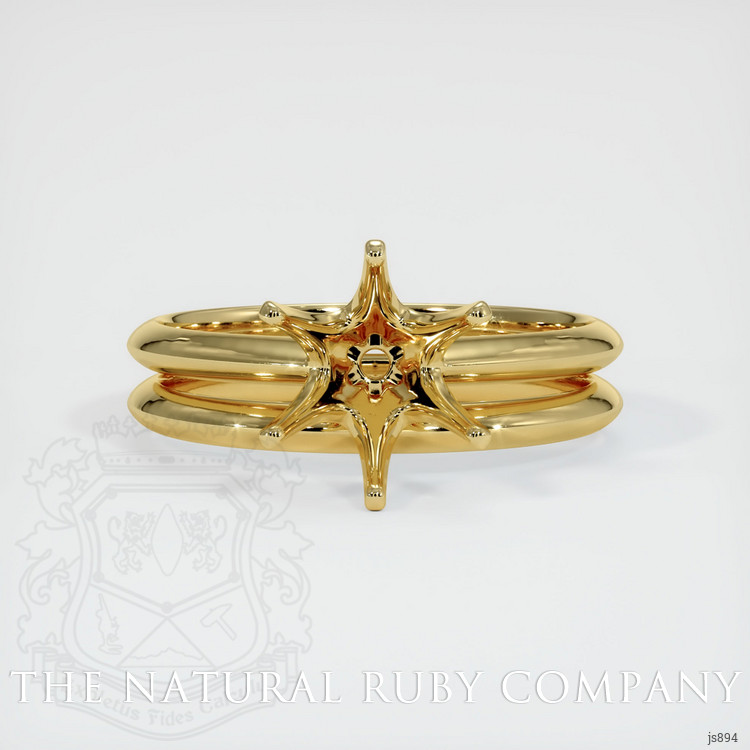 18K Yellow Gold Wedding Set Ring Setting