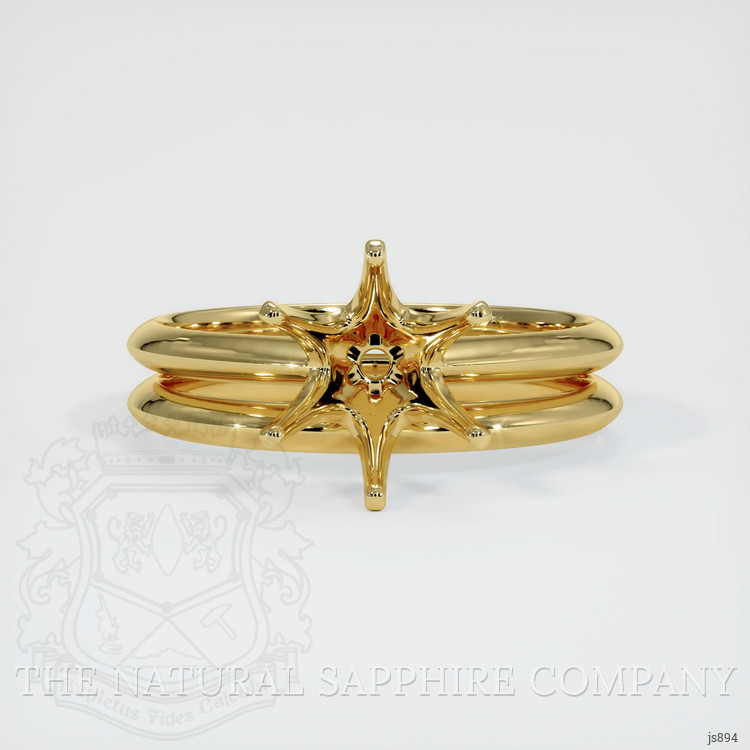 18K Yellow Gold Wedding Set Ring Setting