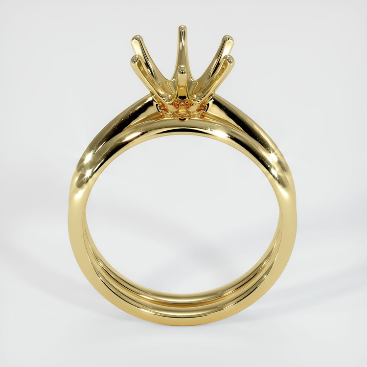 18K Yellow Gold Wedding Set Ring Setting