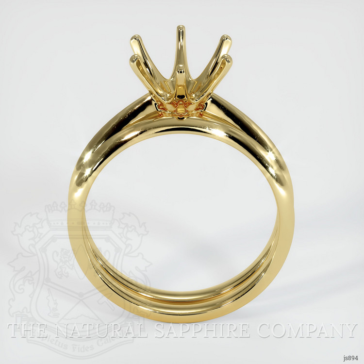 18K Yellow Gold Wedding Set Ring Setting