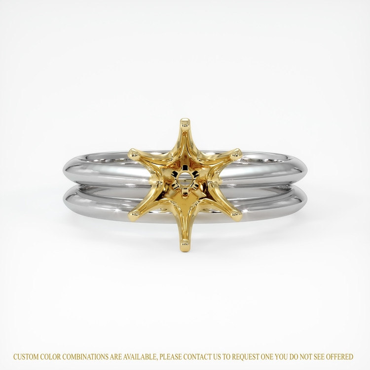 14K Yellow & White Wedding Set Ring Setting