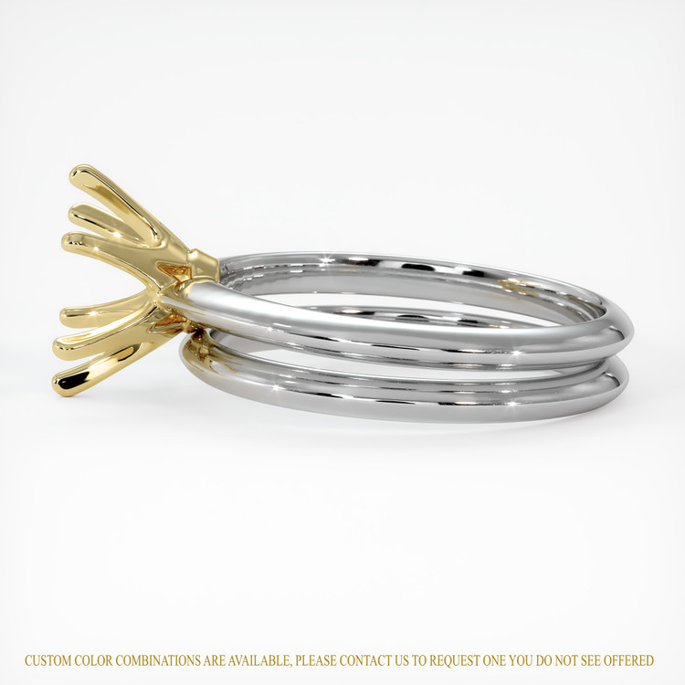 14K Yellow & White Wedding Set Ring Setting