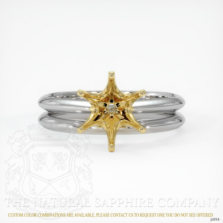 18K Yellow & White Wedding Set Ring Setting