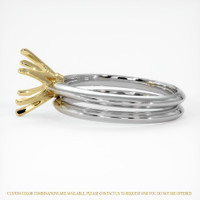 18K Yellow & White Wedding Set Ring Setting Image