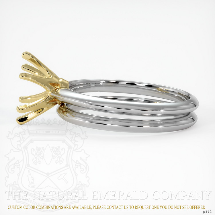 18K Yellow & White Wedding Set Ring Setting