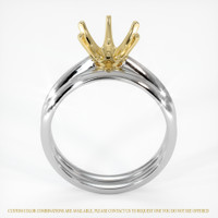 18K Yellow & White Wedding Set Ring Setting Image