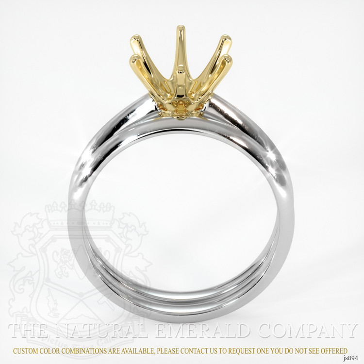 18K Yellow & White Wedding Set Ring Setting
