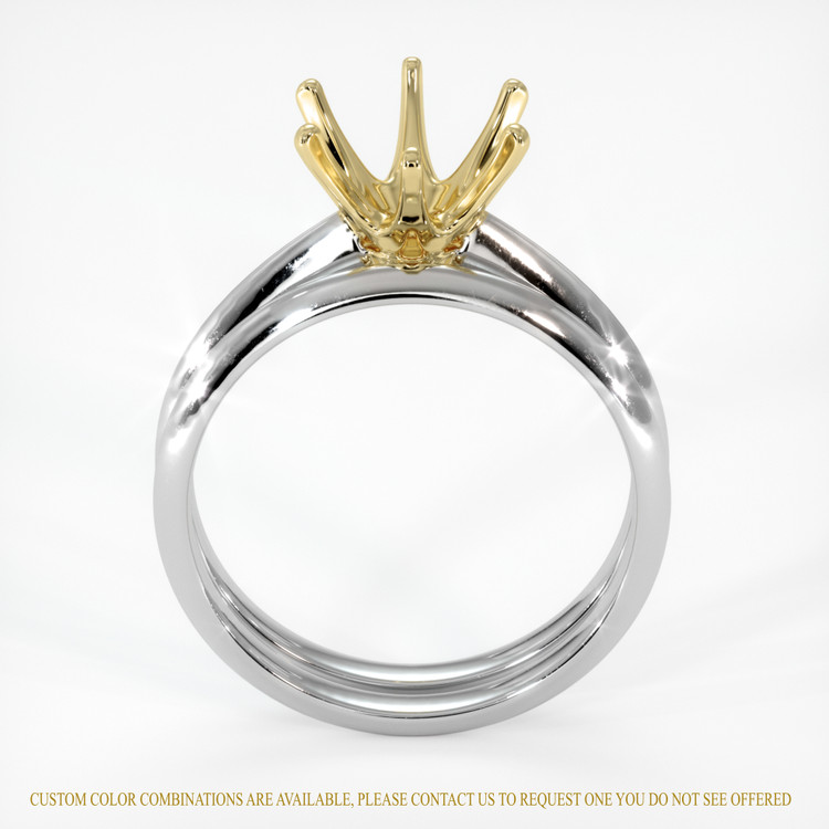 18K Yellow & White Wedding Set Ring Setting